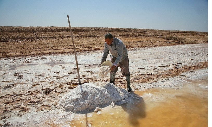 برداشت سنتی نمک در خراسان شمالی