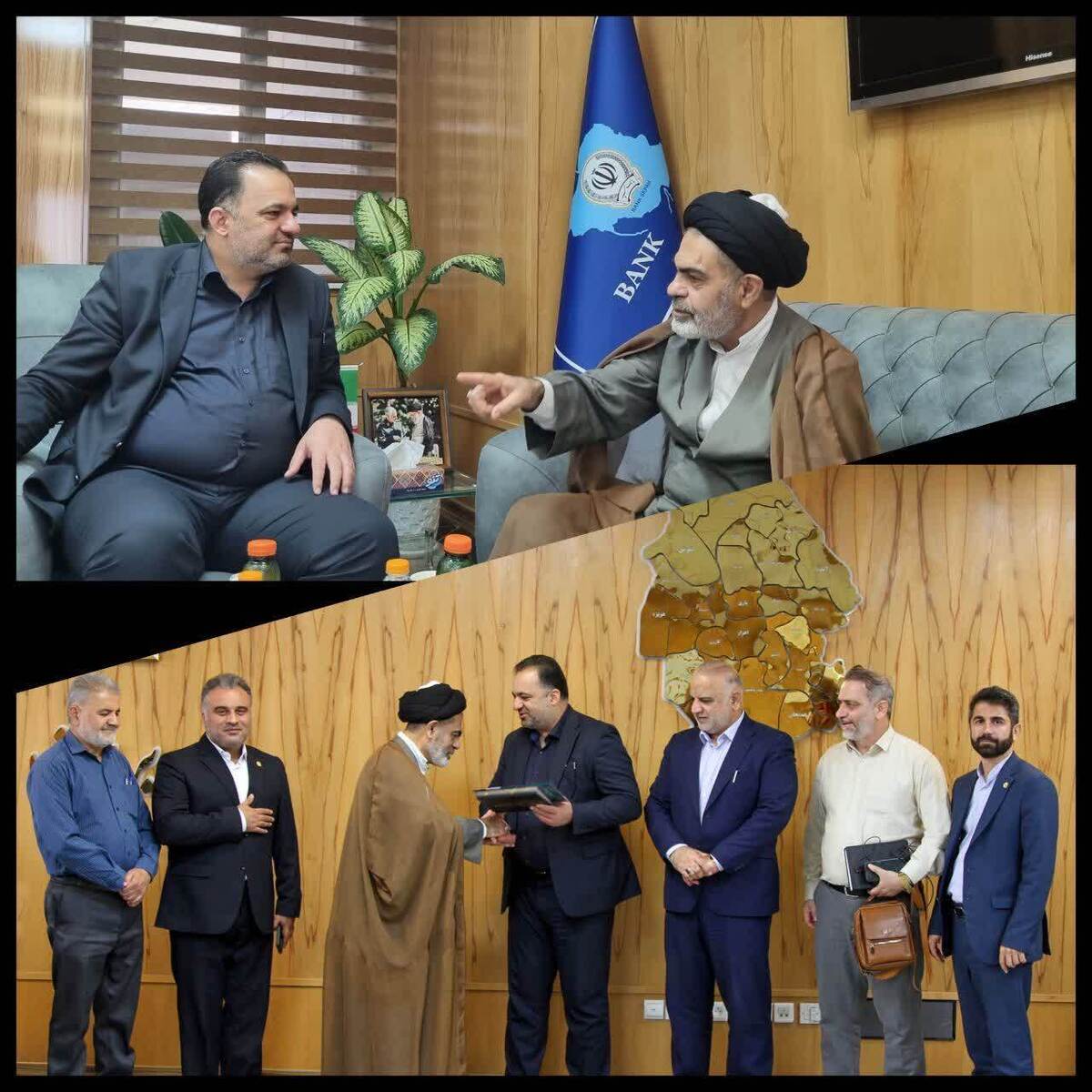 اهدا لوح قدردانی به پاس خدمات ارزنده بانک سپه در راهپیمایی عظیم اربعین حسینی