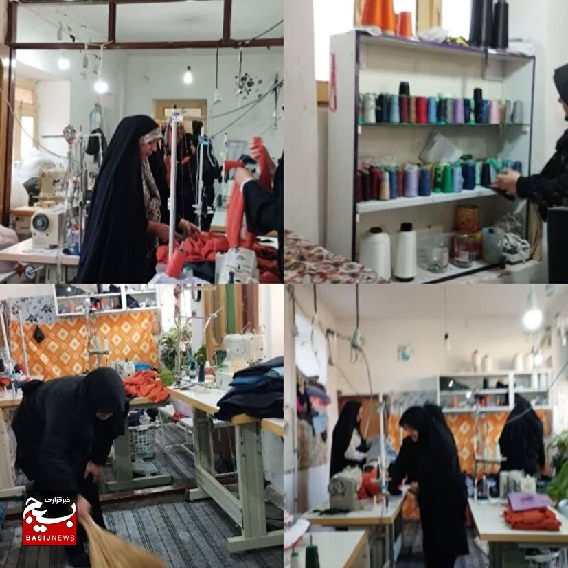 گلستان خدمت در کارگاه خیاطی ثمین کاشته شد