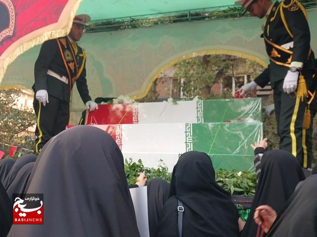 آیین تشییع یکصد شهیدگمنام در تهران برگزار شد