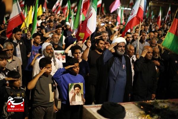 حضور فرمانده سپاه کنگان در اجتماع این شهر در شب ۱۲ فروردین/ مردم خالق حماسه‌های جاویدان در تاریخ انقلاب اسلامی هستند