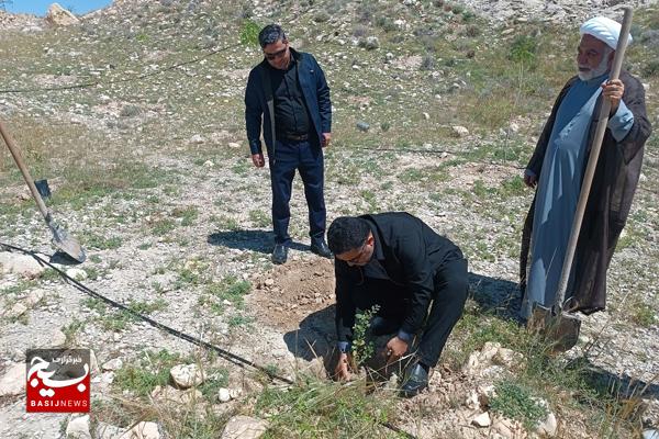 غرس نهال به یاد شهدای جنگ رمضان در کنگان غرس نهال به یاد شهدای جنگ رمضان در کنگان