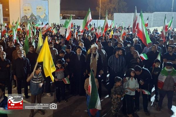 اجتماع مردمی در جوار حرم مطهر شهدای گمنام کنگان