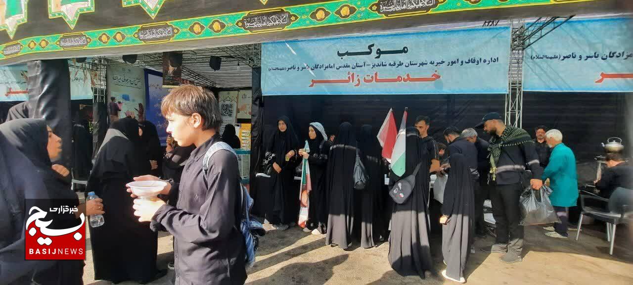 میزبانی ۴ موکب اوقاف طرقبهشاندیز از زائران پیاده امام رضا
