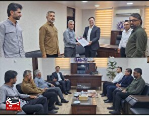 دیدار فرمانده و کادر تیپ ۲۱۴ حضرت امیرالمؤمنین(ع) سپاه پاسداران با فرماندار تنگستان
