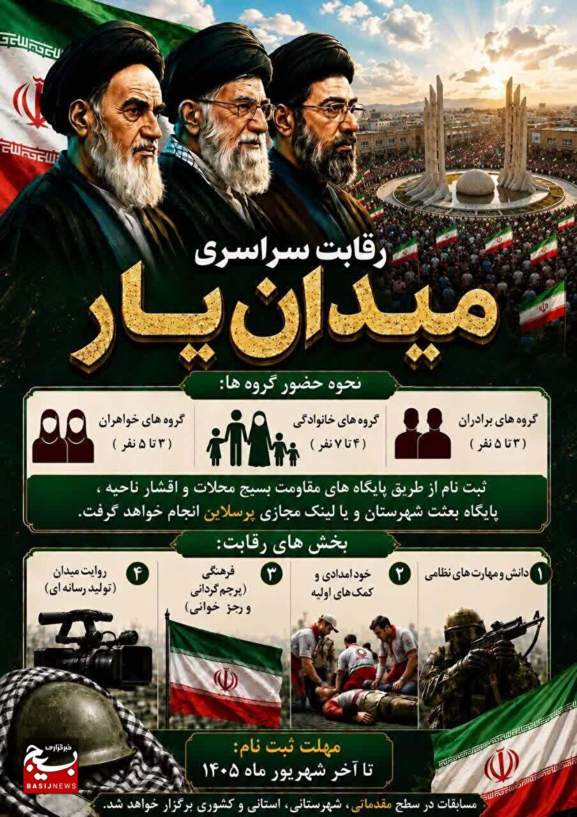 رقابت‌های سراسری «میدان‌یار» در استان زنجان/ رقابت ۱۶۰۰ تیم در ۴ محور