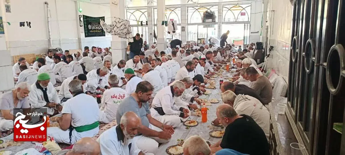 آیین استقبال از کاروان پیاده‌روی مشهد به کربلا در لردگان