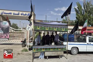 خدمت&zwnj;رسانی کارگران و کارفرمایان همدانی به زائران مراسم اربعین