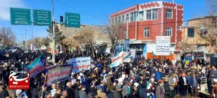 جشن چهل و شش سالگی انقلاب اسلامی در شهرستان جوین + فیلم و تصویر