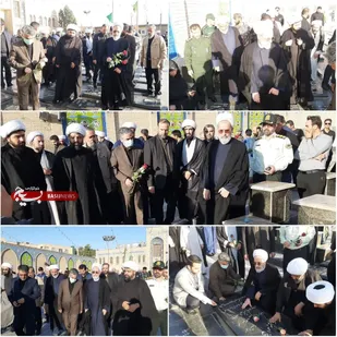 گلباران مزار شهدای طلبه و روحانی شهرستان پیشوا