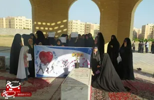 بانوان بسيجی پردیسان در گراميداشت هفته سلامت پياده روی كردند