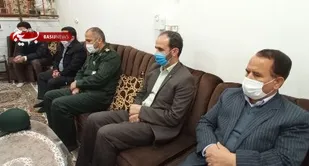 دیدار مدیر آموزش و پرورش بردسکن و فرمانده سپاه ناحیه بردسکن با خانواده شهید مدافع سلامت علی حاجی پور