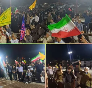 ایستادگی حماسی مردم بندرهندیجان دراجتماع موج ۱۹۶