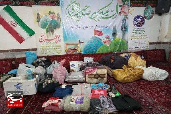 جمع‌آوری کمک‌های مؤمنانه به همت بسیجیان و خیرین روستای آبرومند برای زلزله‌زدگان خوی