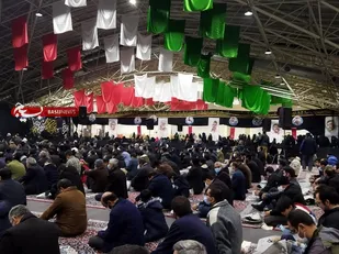 حضوررزمندگان وبسیجیان گردان ۱۱۲ امام حسین علیه السلام  در مراسم گرامیداشت شهدای مدافع حرم لشکر ۱۴ امام حسین علیه السلام