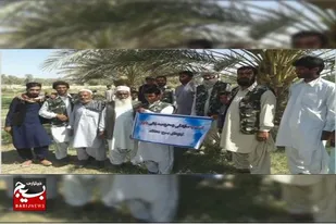 اعزام گروه جهادی حوزه حضرت امام حسن مجتبی (ع) ریگ&zwnj;ملک برای بسته&zwnj;بندی محصول خرما