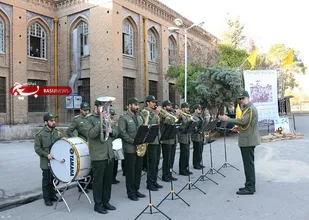 صبحگاه مشترک ناحیه حضرت ولی عصر(عج) در دبیرستان البرز
