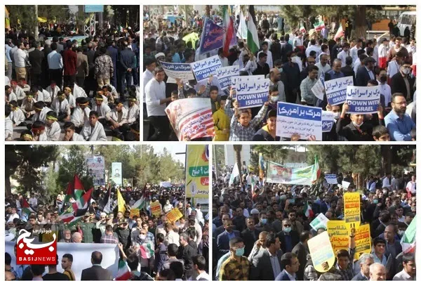 مردم ولایتمدار و خداجوی شیعه و سنی در راهپیمایی 13 آبان رکت کردند