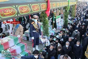 مراسم تشییع باشکوه پیکر مطهر ۱۵۰ شهید گمنام دفاع مقدس