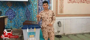 حضور سربازان گروه پدافندهوایی ۱۰ محرم شاهرود در انتخابات+ عکس و فیلم