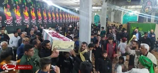 استقبال با شکوه مردم بندر عامری از شهید گمنام