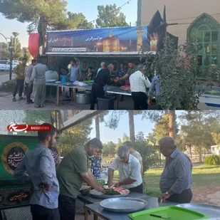 موکب شهدای گمنام ایوانکی از زائران امام رضا(ع) در مسیر بازگشت پذیرایی کردند