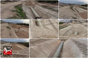طرح پوشش گذاری کانال آبیاری شهرک صنعتی شهید مصلحیان کازرون
