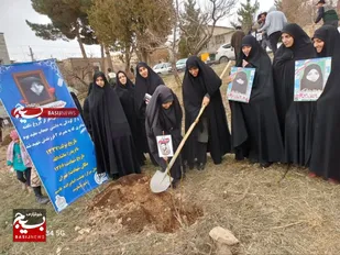 برگزاری مراسم درختکاری به نام شهدای زن+گزارش تصویری