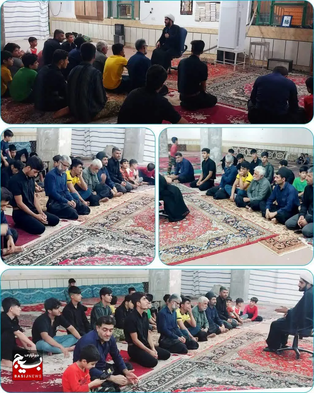 برپایی مراسمات عزاداری  امام حسین(ع) درمناطق مختلف شوشتر