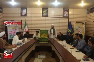 استقبال از پرچم متبرک حرم امام رضا (ع) در ناحیه مقاومت بسیج شهرستان عسلویه