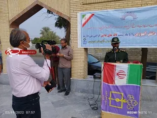 بمناسبت هفته بسیج دانش آموزی از مزار شهدا منوجان غبار روبی شد