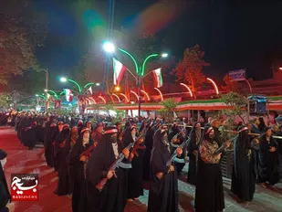 رژه بانوان فاطمی لاهیجان  در رزمایش &laquo; جان فدا &raquo;