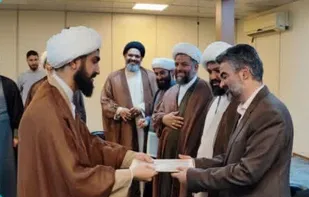 مراسم تکریم و معارفه رئیس سابق و جدید سازمان تبلیغات اسلامی پیشوا