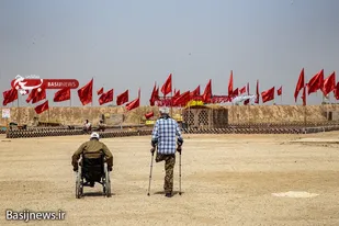 بازدید جانبازان از زیارتگاه سه شهید گمنام بیت المقدس