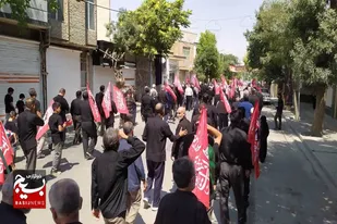 برپایی دسته عزاداری مردم بهار به مناسبت ۲۸ صفر