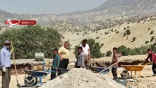 حضور جهادگران قرارگاه شهید هادی شاهرود در روستای طلینه لردگان+ تصاویر