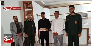 تجلیل از دانش&zwnj;آموز بسیجی فعال در برپایی موکب محرم در زاوه