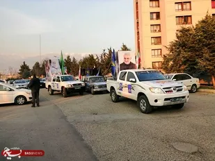 راه اندازی کاروان عزاداری خودرویی در سالگرد حاج قاسم سلیمانی