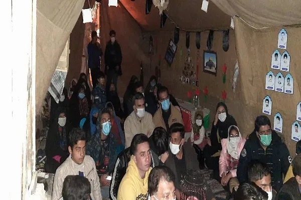 حضورفرمانده تیپ مستقل ۱۱۰ سلمان فارسی در خیمه مقاومت و بصیرت