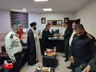 دیدار فرمانده انتظامی با فرمانده ناحیه مقاومت بسیج کارون