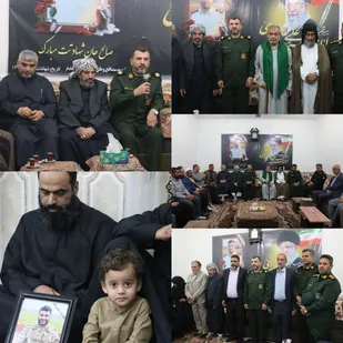 آئین پاسداشت مقام شامخ شهید مدافع امنیت حاج صالح مقدم در شهرستان کارون برگزار شد