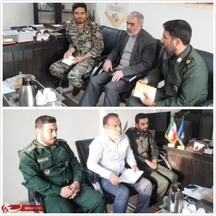 دیدار جانشین یگان امنیتی سپاه استان تهران با جانشین ناحیه پیشوا