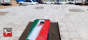 مراسم سوگواری و نصب سنگ قبر مطهر گمنام&zwnj; شهر خنگ