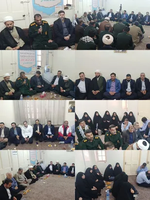 دیدار صمیمی فرمانده ناحیه مقاومت بسیج و مسئولین شهرستان کارون با امام جمعه به مناسبت هفته دفاع مقدس