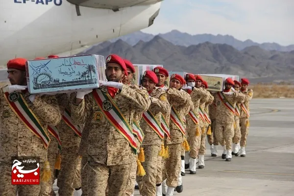 ‏ پیکر مطهر ۱۲ شهید گمنام دوران دفاع مقدس وارد سیستان وبلوچستان شد
