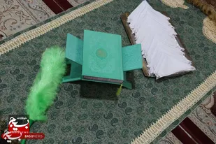 غبارروبی ضریح مطهر امامزاده محمد (ع) و سکینه خاتون (س) حصارک کرج