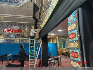 مسجد جامع رجائی شهر سیاه پوش شد