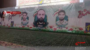 مراسم وداع با سه پیکر شهید سپاه در حسینیه زاهدان