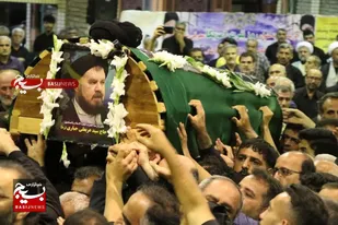 مراسم وداع با پیکر حجت الاسلام والمسلمین حاج سید عربعلی جباری امام جمعه فقید بهشهر