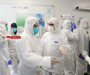 حضور داوطلبانه بسیجیان ناحیه شهید محلاتی در بیمارستان مسیح دانشور